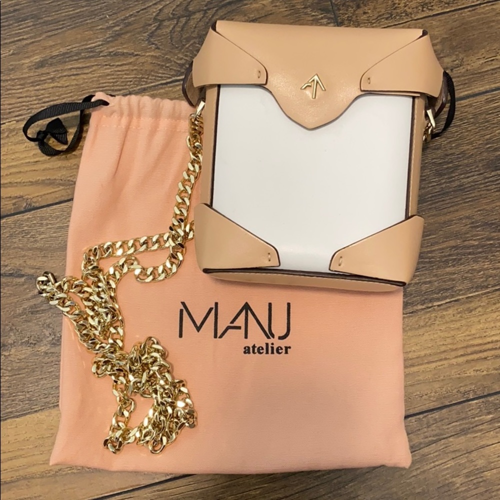MANU ATELIER Micro Pristine Leather Shoulder Bag
